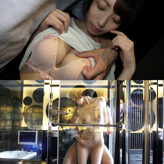 透明のガラスに女性を押し付けての立ちバックって本当に最高。今回の娘みたくおっぱいの形綺麗な娘は特に。後ろも前も反射で見えてエロイ。やめてって言われてもずっと突いちゃう。≪98≫